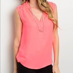 Boutique CLEAROUT! New lace back sleeveless top
